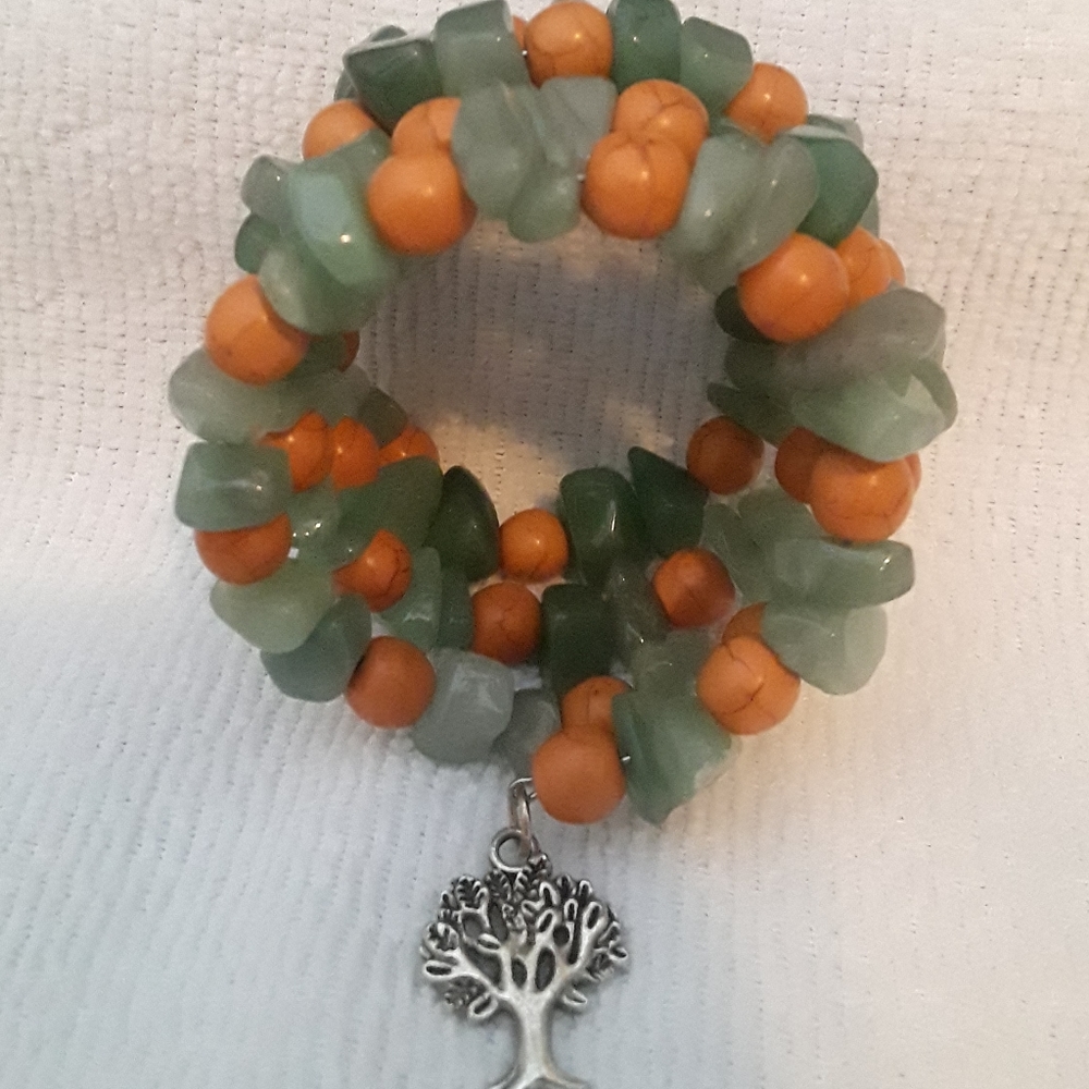 Stone wrap bracelet.